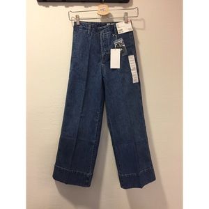 Uniqlo U HIGH-RISE WIDE ANKLE JEANS Size 22 NWT